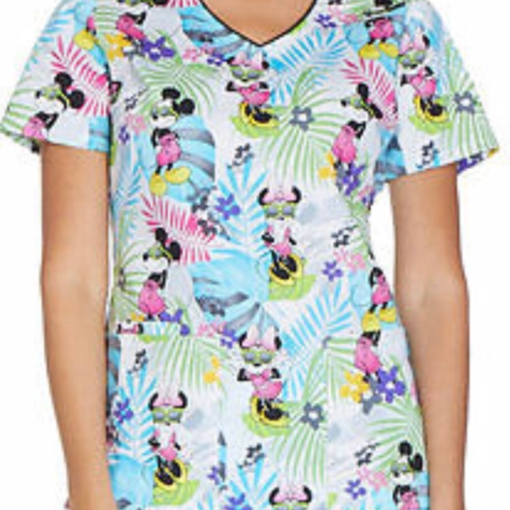 Mickey and Minnie Disney scrub top